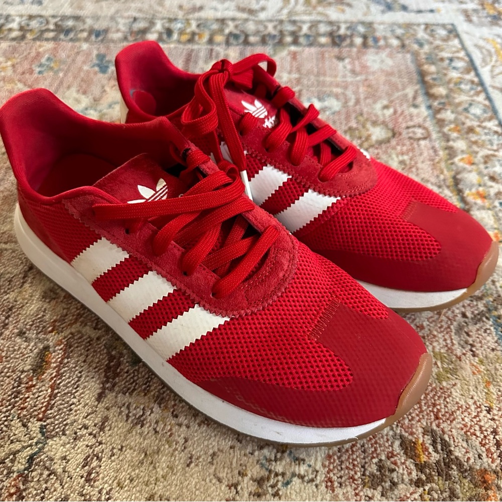 adidas Red and White Athletic Shoes